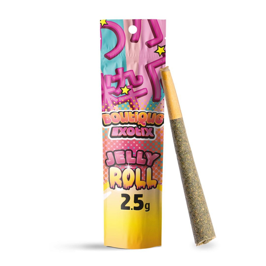 Boutique Exotic Jelly Roll 100 Pack- 2.5g Pre Roll - 100 Bulk